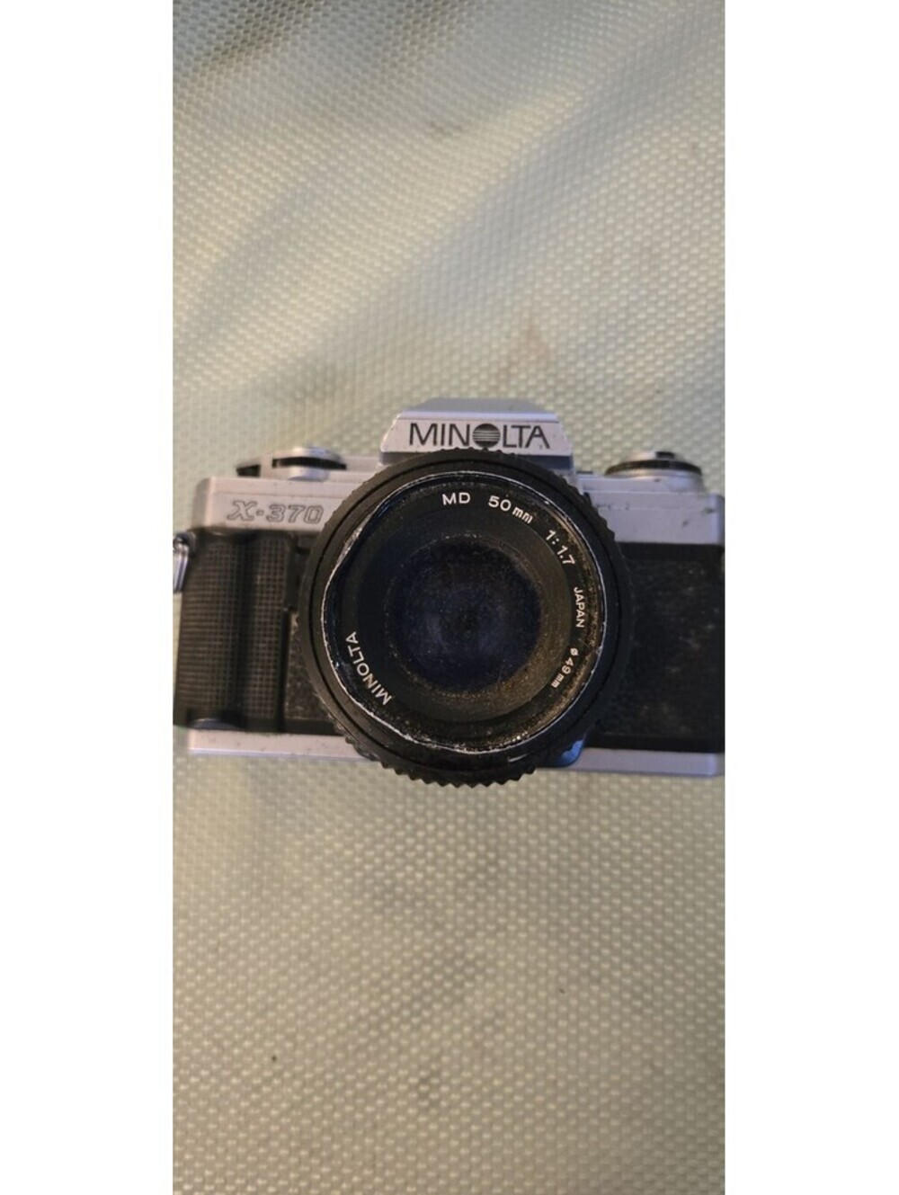 Vintage Minolta X-370 35mm SLR Camera with MD 50mm f/1.7 Lens Untested